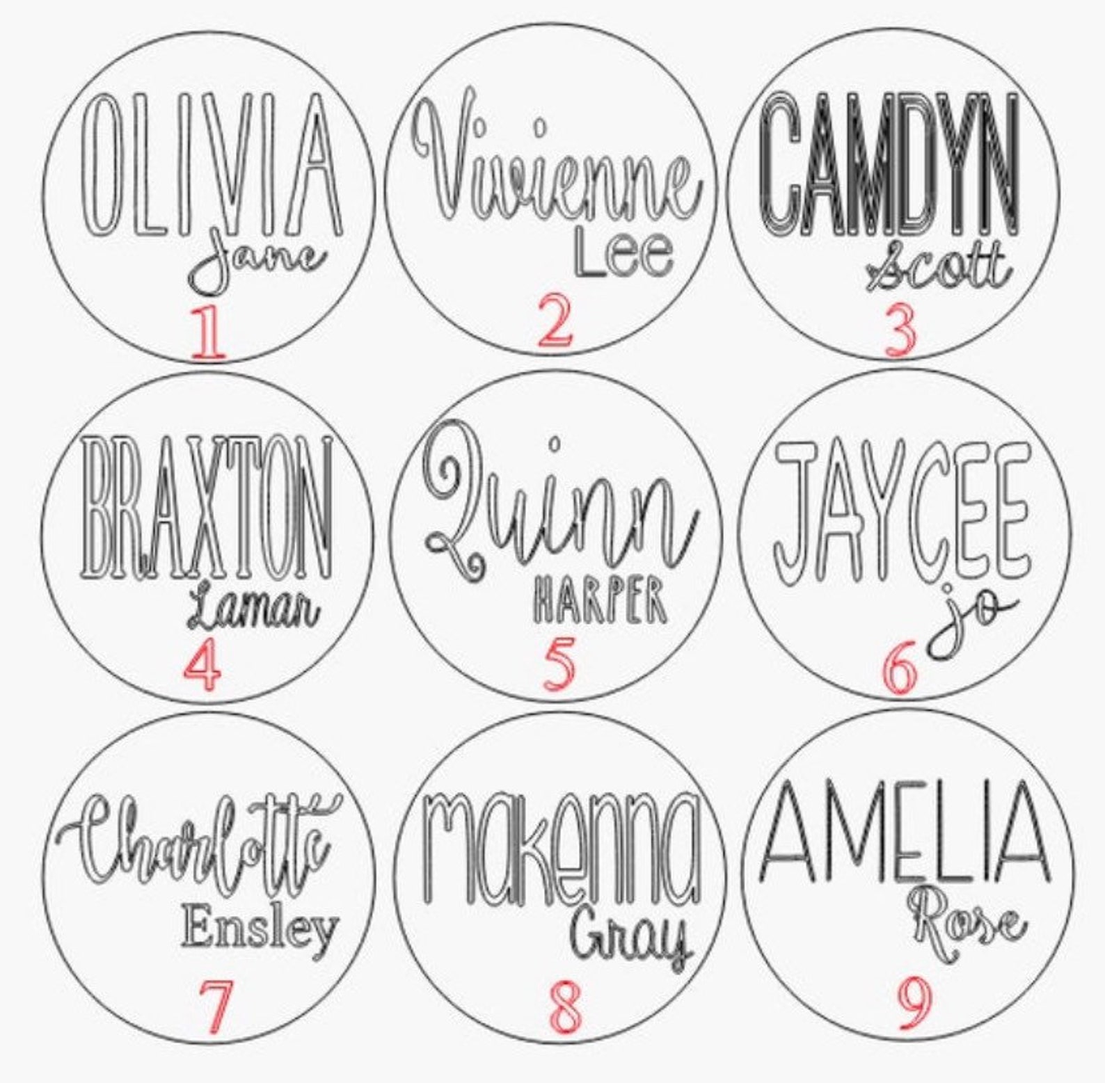 Stars and Moon Nursery Name with Border Ring Round Sign Cutout Etsy