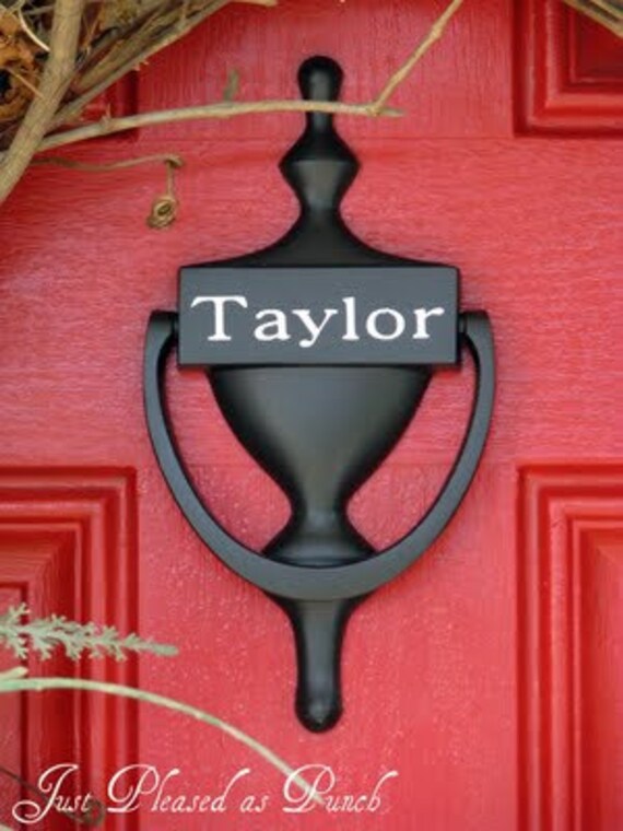 Vinyl Door Knocker Decal Personalized Etsy