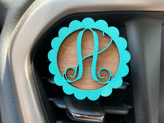 Buy Monogram Car Vent Clip Air Freshener Essential Oil SVG Laser
