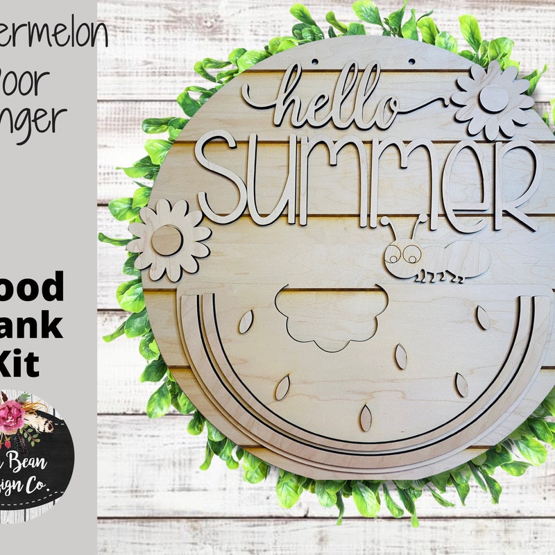 Round Wood Summer Sign - Etsy