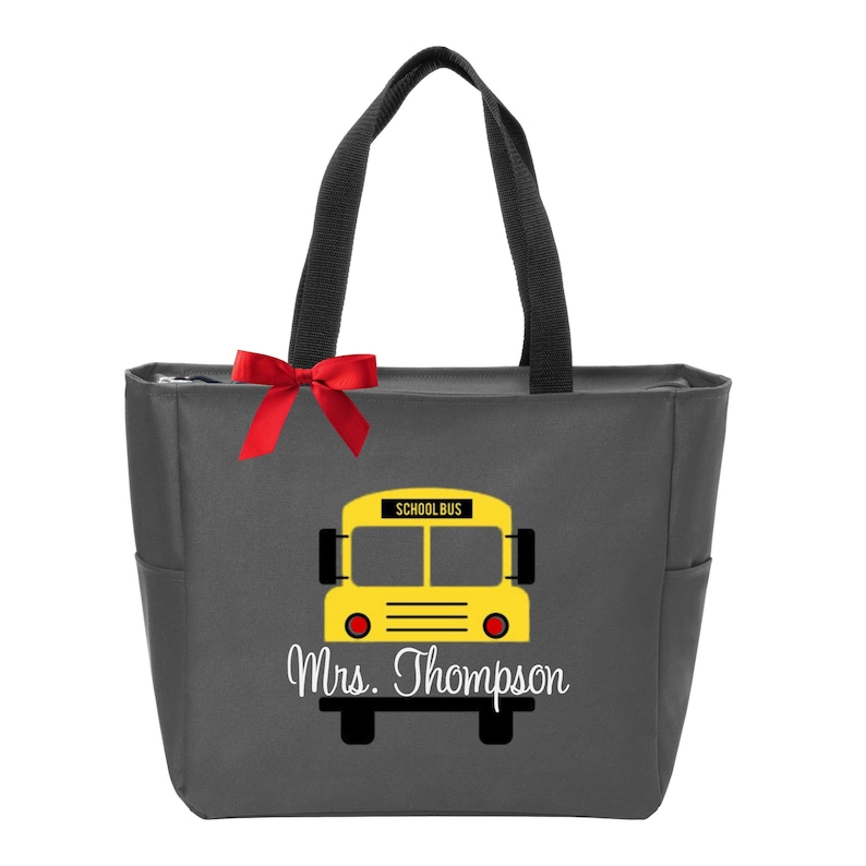 Bus Driver Tote Bag Monogram Monogrammed Personalized