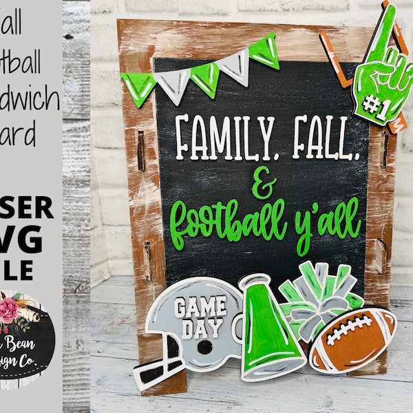 Football Chalkboard Art Etsy