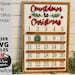Countdown to Christmas Calendar Wreath SVG laser file Wood Digital Cutting Glowforge