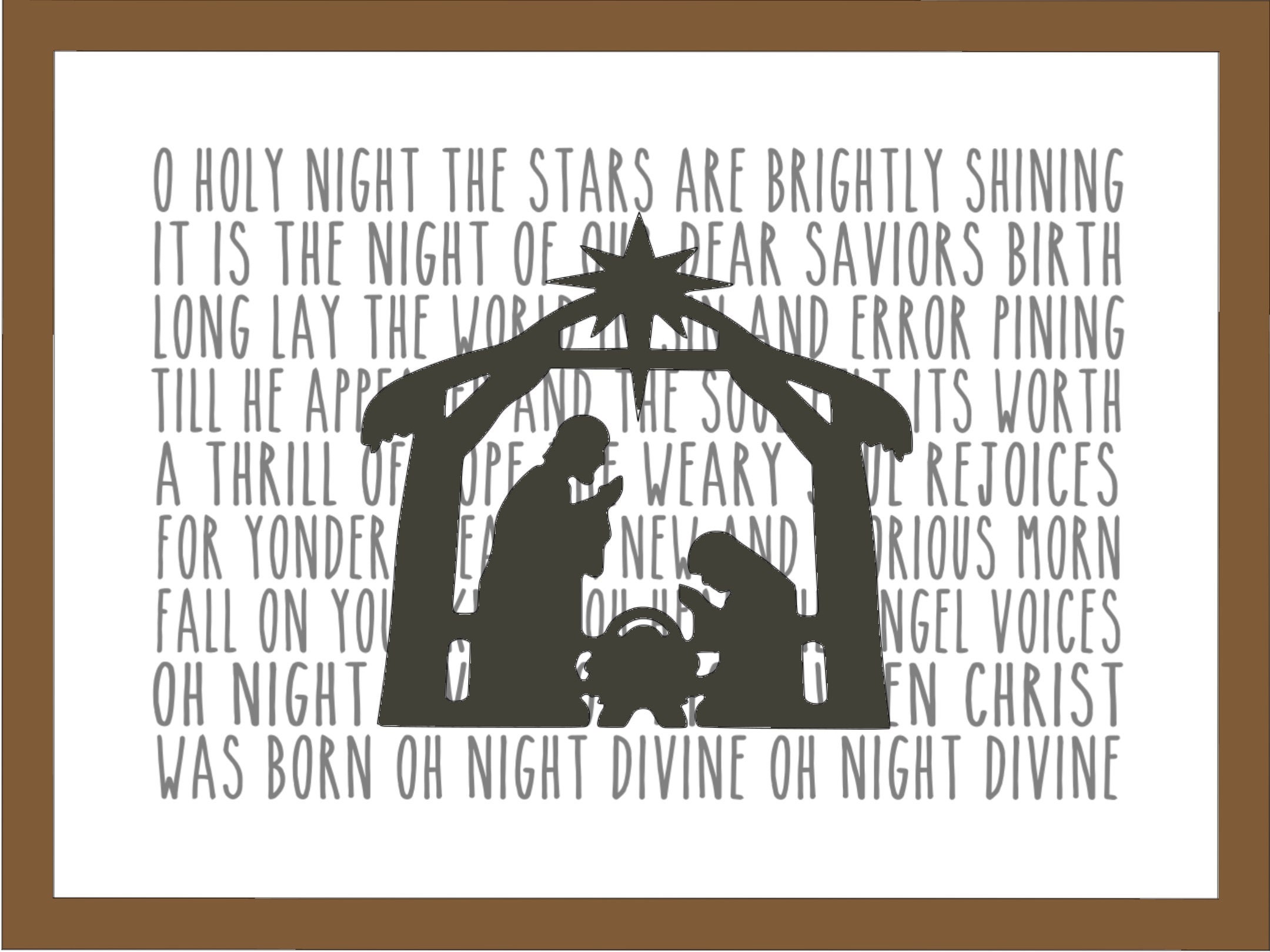 O Holy Night Handwritten Lyrics Art Board Print for Sale by EmmaMargason