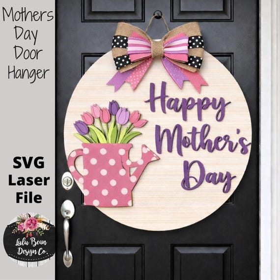 toytoy 気まぐれ縁リース【ピンクレッドリース】母の母　還暦　ひな祭り　壁掛 Happy Mother's Day Watering Can Floral Round Door Hanger Split