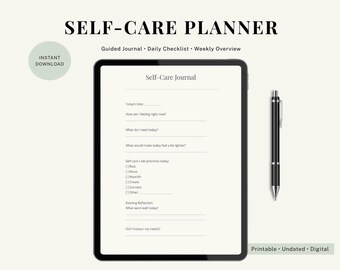 Planificateur de vie calme et intentionnel, téléchargement immédiat au format PDF.