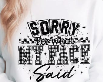 Sarcastic Face PNG, Retro Snarky Humor Design (Digital Download)