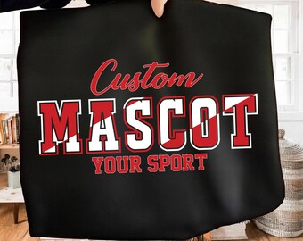 Custom School Mascot SVG PNG, Team Spirit Design (Digital Download)