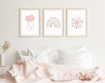 Pastel Kids Playroom Poster, Nursery Decor, Nursery Wall Art