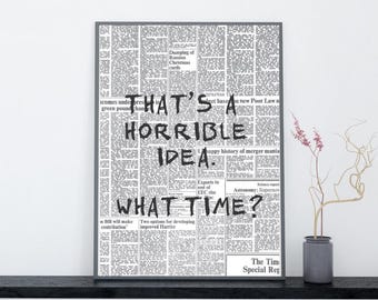 Funny Wood Sign – That's a Horrible Idea, Office Decor