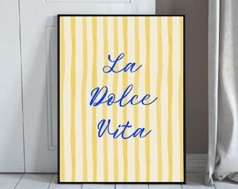 La Dolce Vita Print | Modern Italian Quote Poster (Digital Download)