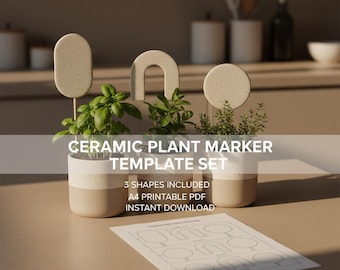Minimal Ceramic Stand Template | DIY Clay Decor PDF Pattern