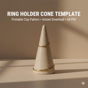 Ring Holder Cone Template – Printable Clay PDF