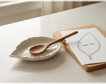 Leaf Incense Holder Template | Printable A4 Pottery Slab Pattern PDF