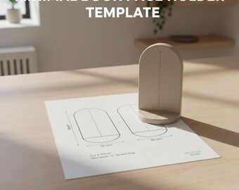 Minimal Arch Book Page Holder Template – Clay DIY Book Stand Pattern (Digital Download)