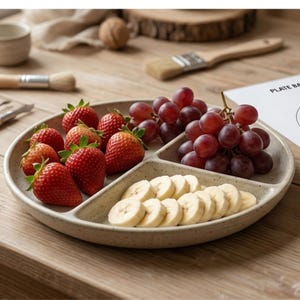 Snack Divider Plate Template | Breakfast & Fruit Plate | Pottery PDF Pattern