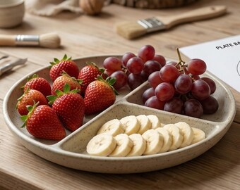 Snack Divider Plate Template | Breakfast & Fruit Plate | Pottery PDF Pattern