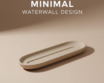Minimalistyczny szablon tacy na kadzidło w kształcie wodospadu w formacie PDF – ceramiczny wzór do samodzielnego druku
