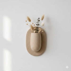 Plantilla de jarrón de pared en PDF – Patrón de arcilla imprimible – Bolsillo de pared de cerámica DIY