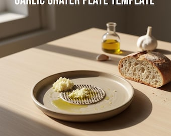 Garlic Grater Plate Template – Printable Pottery Pattern