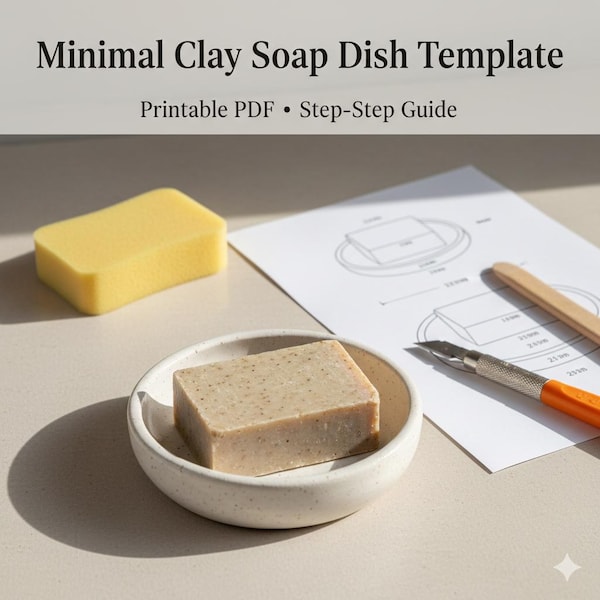 DIY Clay Soap Dish Template | Beginner Pottery Project (PDF Pattern)
