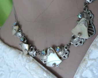 Necklace and Earrings, Wedding Bells