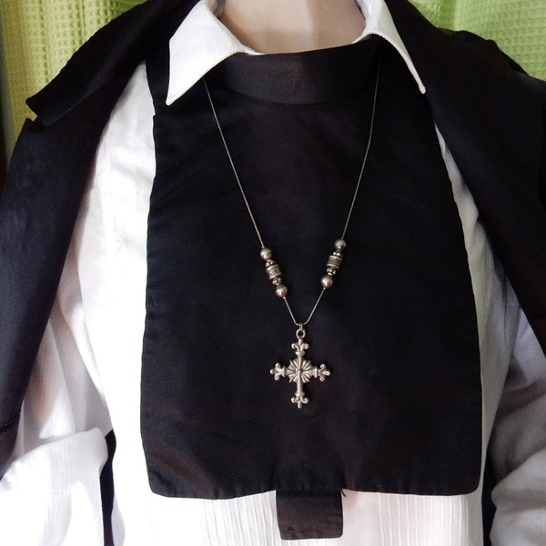 Priest Costume, Genuine Vintage, Bib, Dicky, Rabat