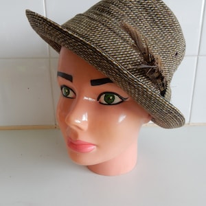Hat, Tweed, Trilby Fedora Genuine Vintage Unisex
