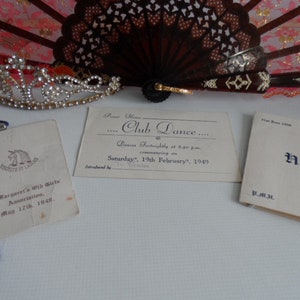 Biglietti da ballo e lettere: vari 1937 1949 Melbourne