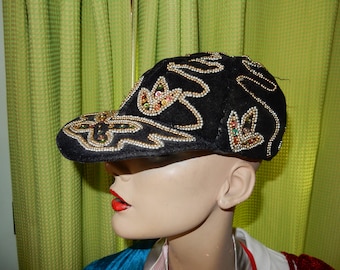 Hat, Beaded, Genuine Vintage