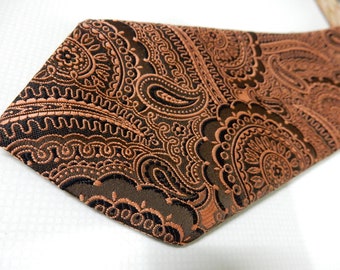 Tie, Kipper Tie, Paisley, Genuine Vintage