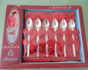 Teaspoons, Tea spoons, Set of 6, Genuine Vintage