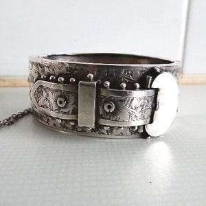 Bangle, Antique, Sterling Silver,