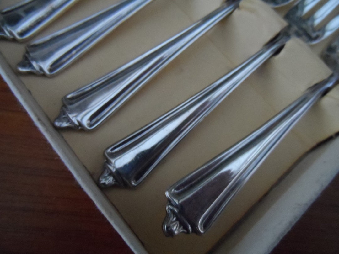 Cake Forks EPNS Vintage Set of 6 Boxed Etsy Australia