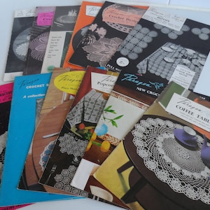 Folletos de patrones de crochet, varios Paragon