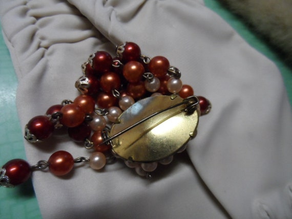 Brooch, 1960s Autumn Colours, Dangly - image 2