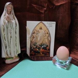 Cartão Religioso de Páscoa, Vintage Genuíno