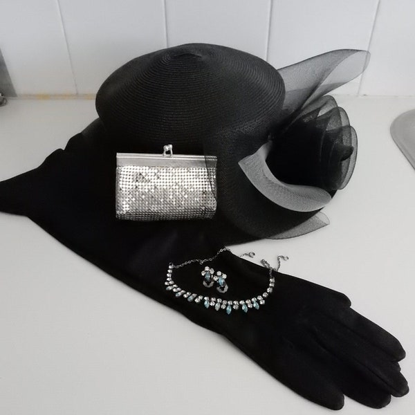 Gloves, Black, Evening in original Bag