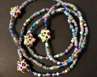 Regenbogen Leopard Stern Taille Perle - 30 Inch