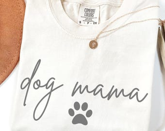 Camiseta Comfort Colors® para mamás perrunas, camiseta para amantes de los perros, regalo para amantes de las mascotas, camiseta minimalista y bonita para perros, regalo para mamás perrunas.