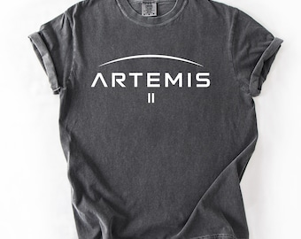 Camiseta Comfort Colors® Artemis II, Camiseta Artemis de la NASA, Camiseta de misión espacial, Camiseta espacial minimalista, Regalo de astronomía, Camiseta para amantes del espacio