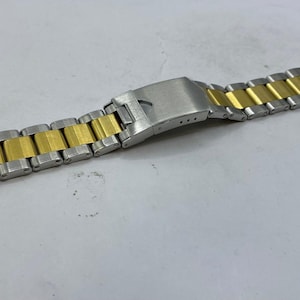 Pulseira de prata e ouro de 22 mm para relógio Tudor Black Bay Heritage Band twotone