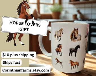 Colorful Horse Ceramic Mug | Horse Lovers Gift