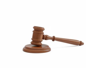 Handcrafted Wooden Judge Gavel with Sound Block | Solid Wood Courtroom Gavel | Lawyer, Judge, Legal Office Decor Gift