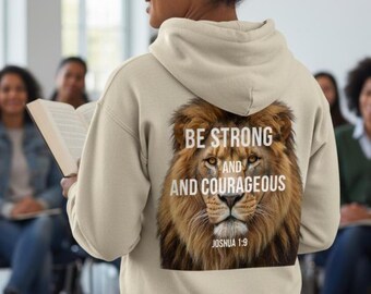 Christian Hoodie Be Strong Courageous