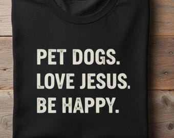 Camiseta para perros de Jesús Sé feliz