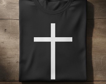 Minimalist Christian Cross T Shirt