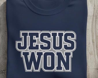 Camiseta cristiana "Jesús ganó"