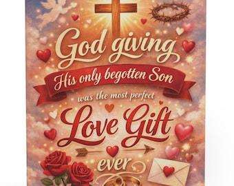 God Giving His Only Begotten Son Love Gift Card