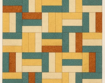 Rail Fence Quilt Block Pattern (digital PDF File) – Step-by-step ...